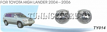 Противотуманные фары в бампер TY014 TOYOTA HIGHLANDER (2004-2006)