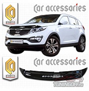 Дефлектор капота (черный) KIA SPORTAGE (2010-)