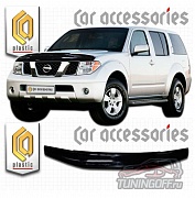 Дефлектор капота (Прозрачный) NISSAN PATHFINDER (2011-2014)
