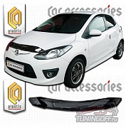 Дефлектор капота (черный) MAZDA DEMIO / MAZDA 2 (2008-)