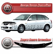 Дефлектор капота (серый) MAZDA FAMILIA S-WAGON (97-00)