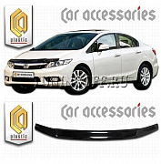 Дефлектор капота (черный) HONDA CIVIC (2012-)