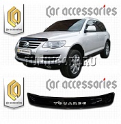 Дефлектор капота (серый) VOLKSWAGEN TOUAREG (2006-2009)