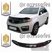 Дефлектор капота (черный) KIA SORENTO (2009-)