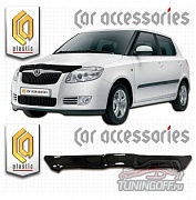 Дефлектор капота (черный) SKODA FABIA (10-) Hatchback