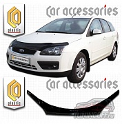 Дефлектор капота (черный) FORD FOCUS универсал (2005-2008)