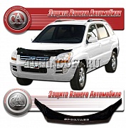 Дефлектор капота (черный) KIA SPORTAGE (05-)
