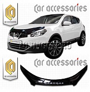 Дефлектор капота (прозрачный) NISSAN QASHQAI +2 (2008-)