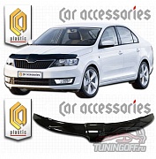 Дефлектор капота (черный) SKODA RAPID (2013-)