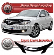 Дефлектор капота (черный) MAZDA 3 / AXELA хэчбэк (2004-2009)
