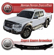 Дефлектор капота (серый) FORD RANGER (2008-)