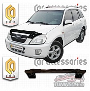 Дефлектор капота (черный) CHERY TIGGO (06-)