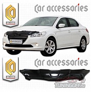 Дефлектор капота (черный) PEUGEOT 301 (2012-)