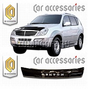 Дефлектор капота (черный) SSANG YONG  REXTON (06-)