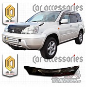 Дефлектор капота (черный) NISSAN X-TRAIL T30 (00-05)