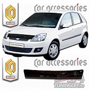 Дефлектор капота (прозрачный) FORD FIESTA (2002-2007)