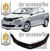 Дефлектор капота (прозрачный) CHERY BONUS (2011-)