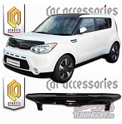 Дефлектор капота (черный) KIA SOUL (2014-)