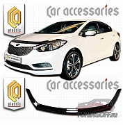 Дефлектор капота (черный) KIA CERATO / FORTE / K3 (2013-)