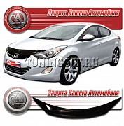 Дефлектор капота (черный) HYUNDAI AVANTE HYBRID (2011-UP).