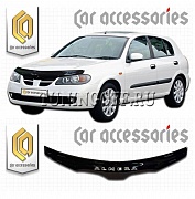 Дефлектор капота (черный) NISSAN ALMERA (04-)