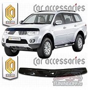 Дефлектор капота (черный) MITSUBISHI PAJERO SPORT (2008-)