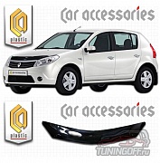 Дефлектор капота (серый) RENAULT SANDERO (2010-)