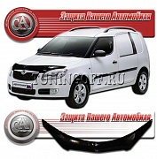 Дефлектор капота (прозрачный) SKODA ROOMSTER (07-)