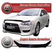 Дефлектор капота длинный (серый) MITSUBISHI LANCER (07-)