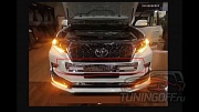 Накладки на передний бампер TOYOTA LAND CRUISER PRADO 150 (2018-)