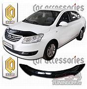 Дефлектор капота (серый) CHERY BONUS 3 (2014-)