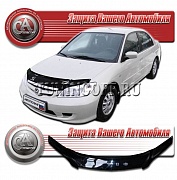 Дефлектор капота (черный) HONDA CIVIC (01-)