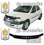 Дефлектор капота (прозрачный) RENAULT LOGAN (06-09)
