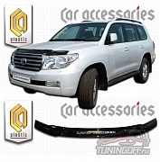 Дефлектор капота (черный) TOYOTA LAND CRUISER 200 (2012-)