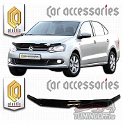 Дефлектор капота (черный) VOLKSWAGEN POLO хэтчбэк 5D (2010-)