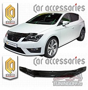 Дефлектор капота (черный) SEAT LEON (2012-)