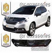 Дефлектор капота (серый) PEUGEOT 2008 (2013-)